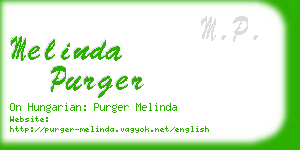 melinda purger business card